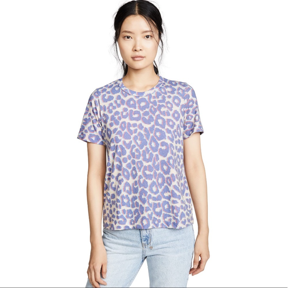 Sol Leopard Wide Hem Crew Tee